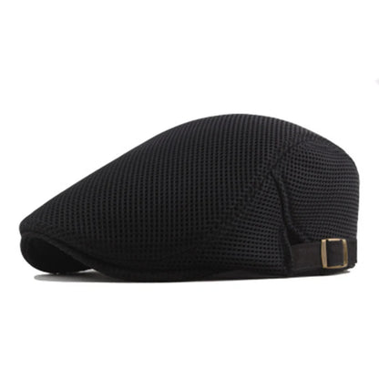 Mesh Newsboy Caps, British Painters Hats, Ventilated Berets, Adjustable Flat Cap