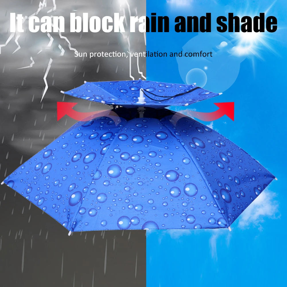 Portable Rain/UV Blocker for ballgames, fishing, and rain. Umbrella Hat