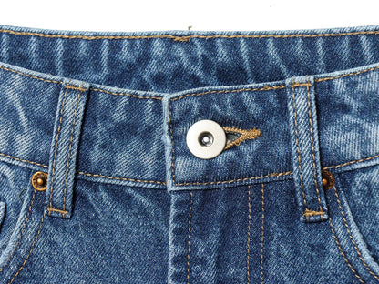 Vintage Mid-waist wide-leg worn look jeans