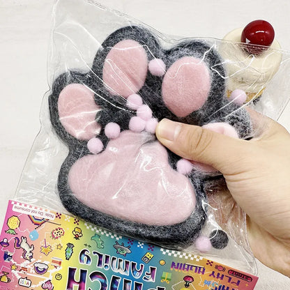 Giant Cat Paw Squishies Ultra Soft Taba in 4 colors, Large 5 in by 5 in and 1 inch tall