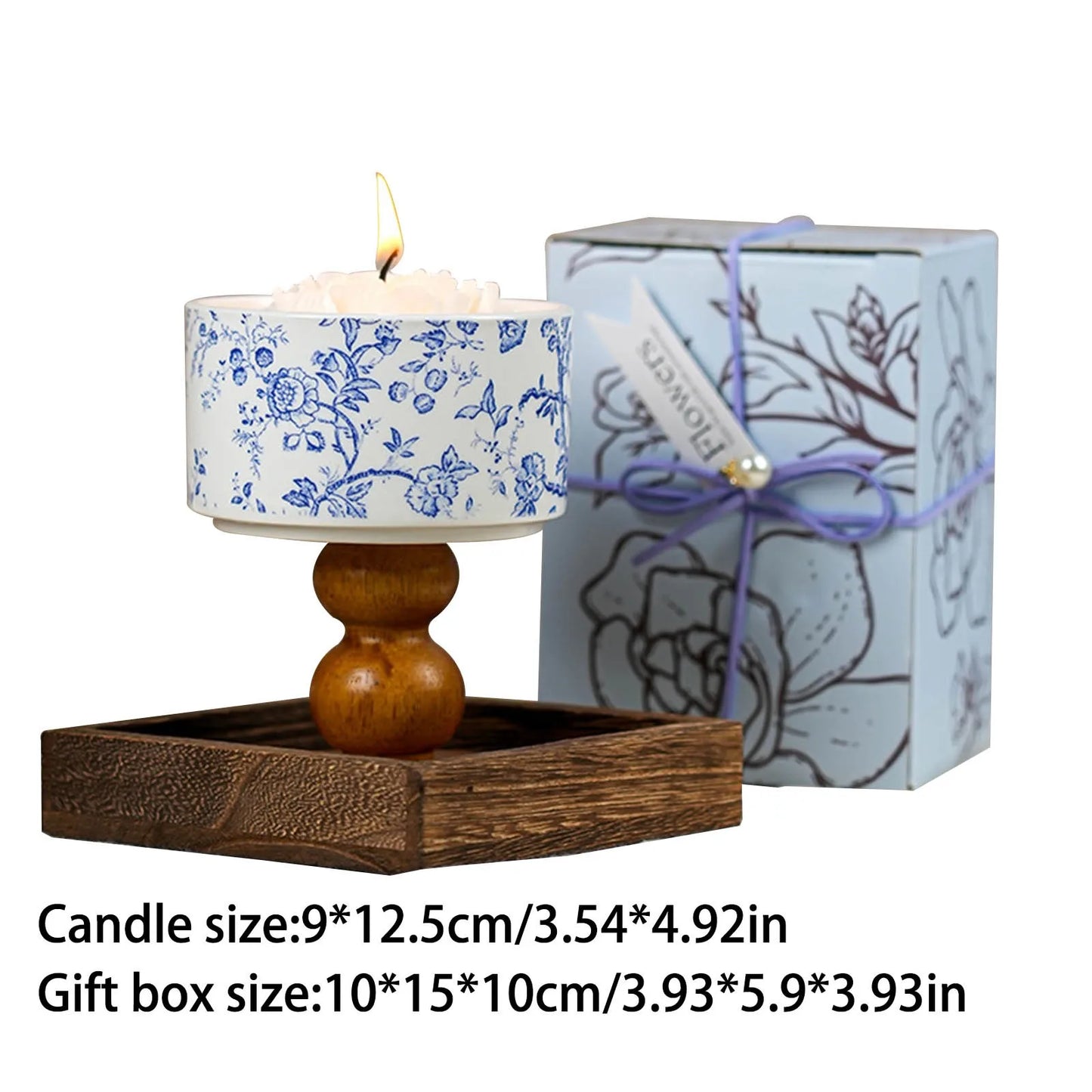 Scented Candles in Jars with Wooden Wick Decorative Aromatic Candles
