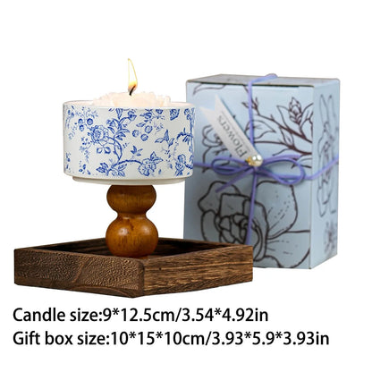 Scented Candles in Jars with Wooden Wick Decorative Aromatic Candles