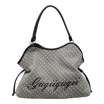 Shoulder Bag Half  Polka Dot Handbag Versatile Tote Bags 5 Designs