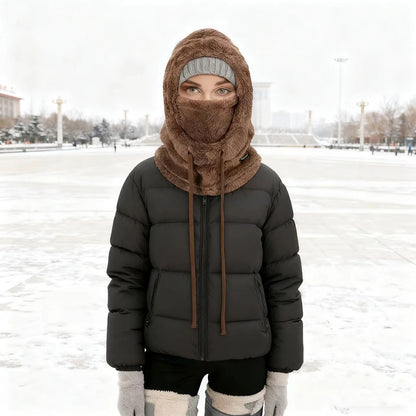 Warm Thermal Windproof  Ski Hood, Face Cover, Polar Fleece Adjustable, Neck Cover, Full Face Mask