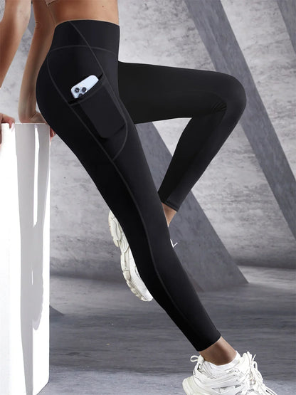 High Waisted Leggings Stretch Yoga Pants With Pockets Fitness Sportswear