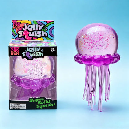 Nee Doh Jellyfish  Squishy Fidget Toy, Water Sensory Soft Jelly Squeeze, Stress Relief  and Hand Exerciser