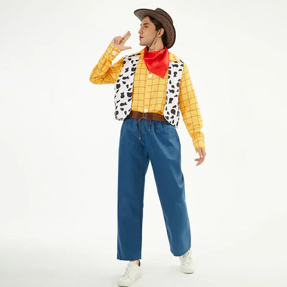 Halloween Woody Costume Matching Couple Cosplay Woody the Sheriff and Girl Friend