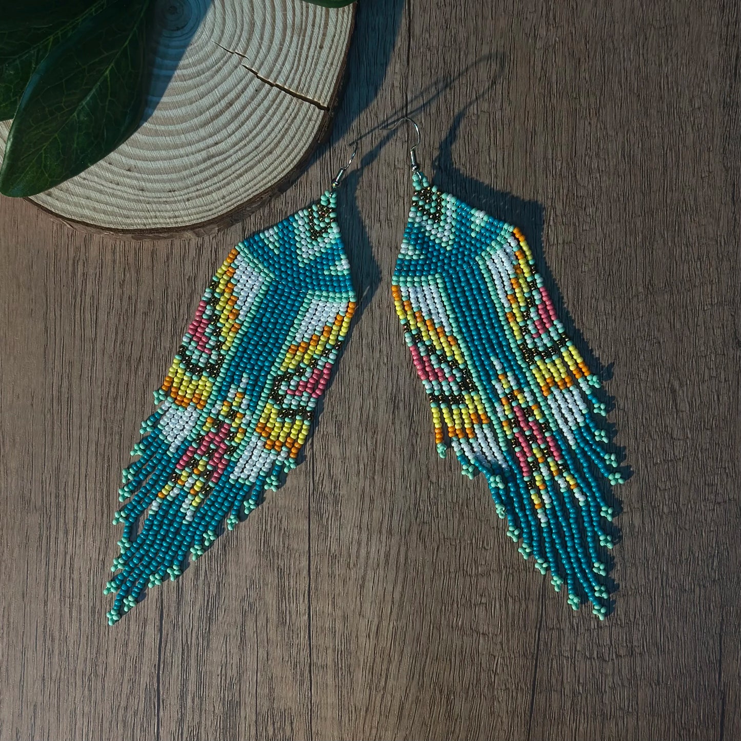 Colorful Bohemian Native American Inspired Dangle Earrings