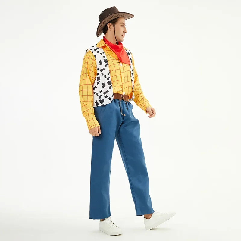 Halloween Woody Costume Matching Couple Cosplay Woody the Sheriff and Girl Friend