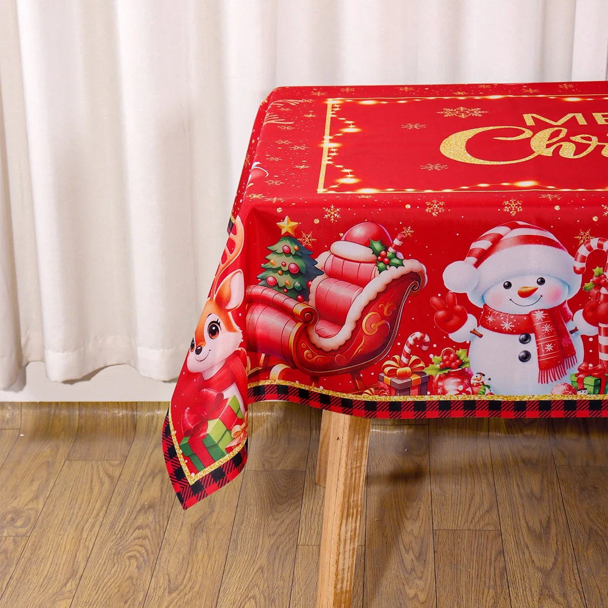 Christmas Santa Tablecloth, Round or Rectangle