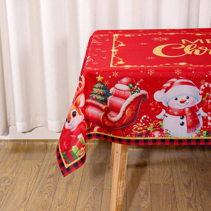 Christmas Santa Tablecloth, Round or Rectangle
