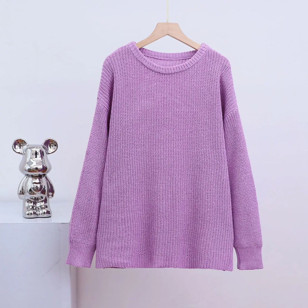Chunky Knit Oversized Sweater Crew Neck Long Sleeve Loose Casual  Pullover. Comes in 6 colors