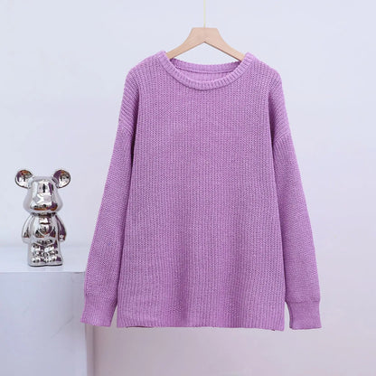 Chunky Knit Oversized Sweater Crew Neck Long Sleeve Loose Casual  Pullover. Comes in 6 colors