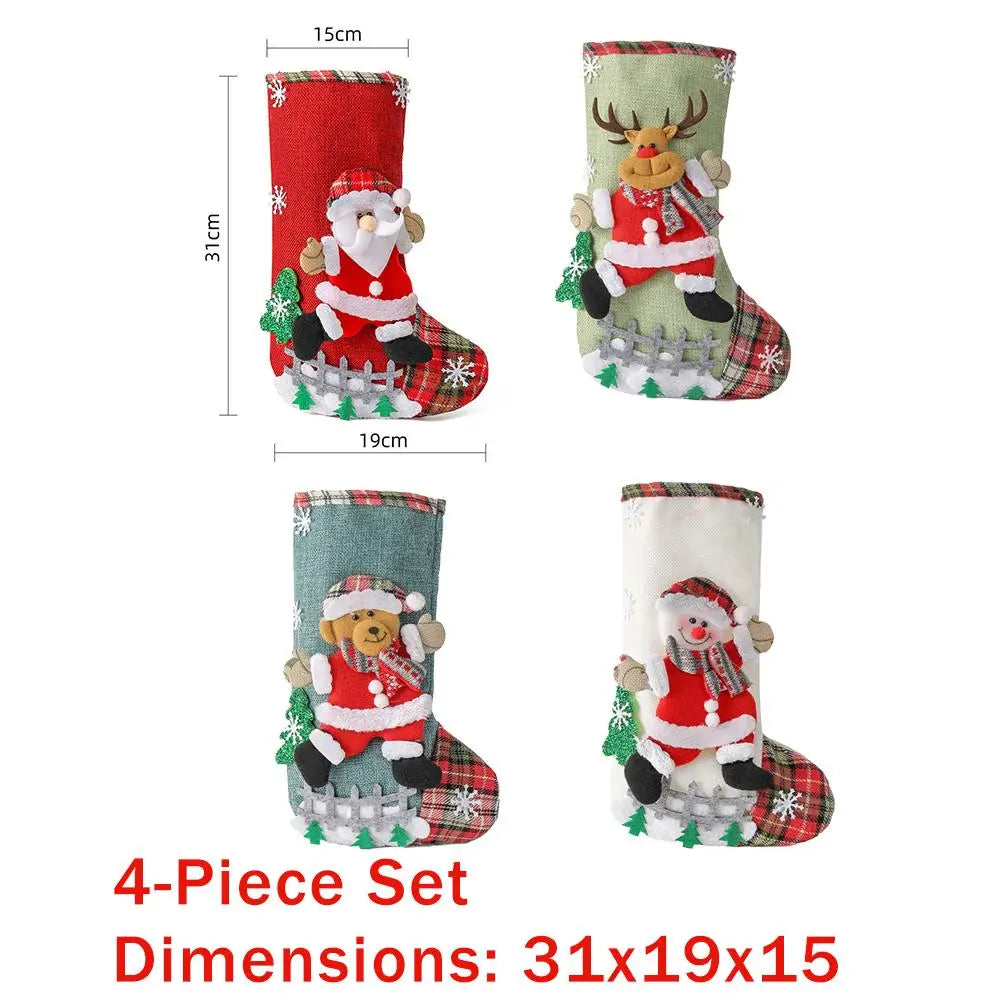Christmas Hanging Canvas Stockings