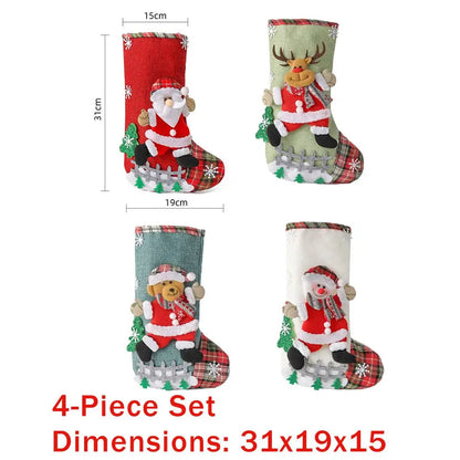 Christmas Hanging Canvas Stockings