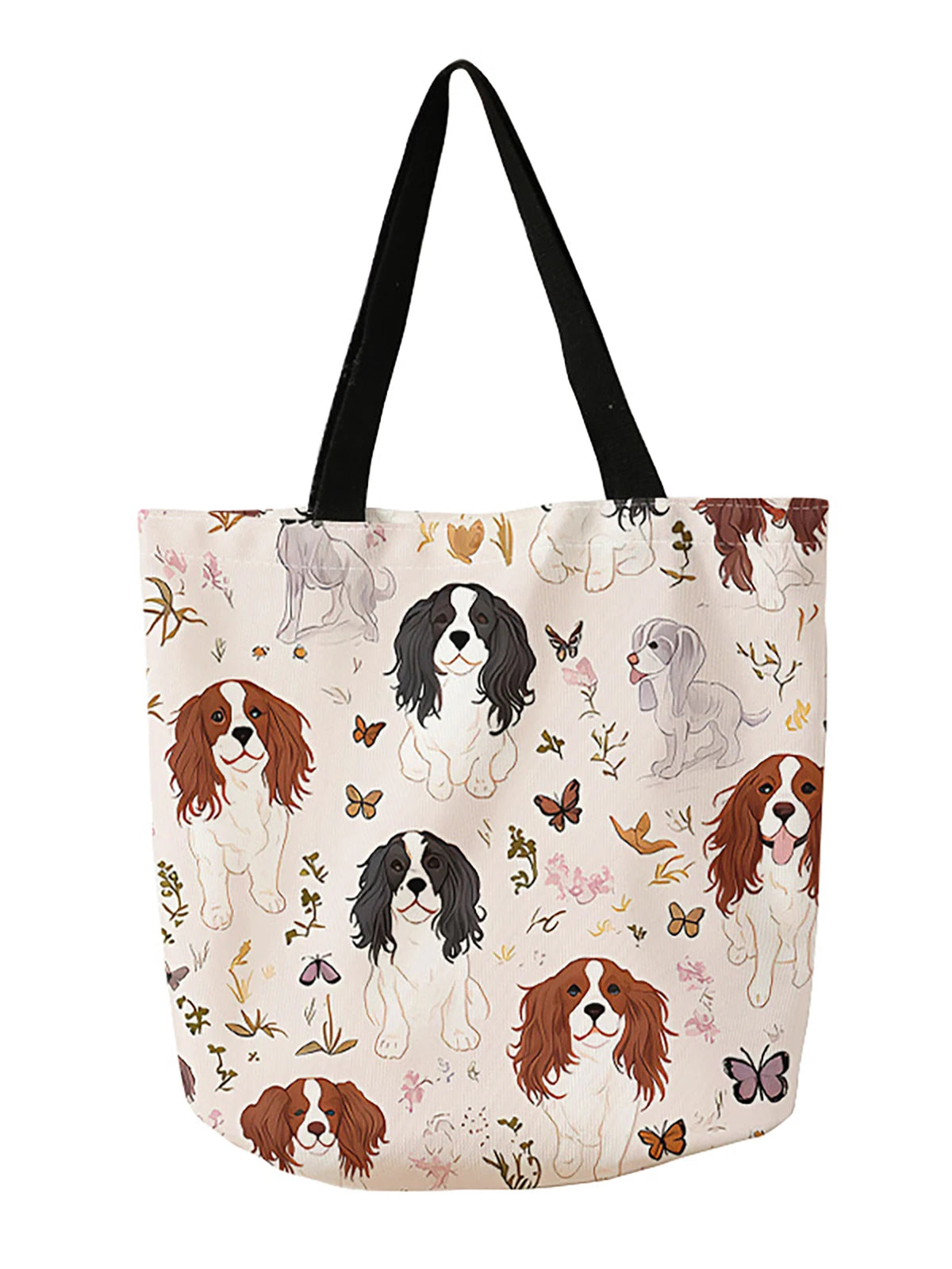 Cartoon dog handbags, or Gift Bags, Reusable, Multifunctional, Printed Canvas