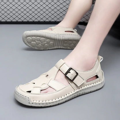 Breathable Romanesque Faux Leather Sandals in various colors