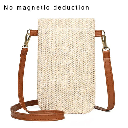 Straw Mobile Phone Shouder  Mini Crossbody Bohemian Style