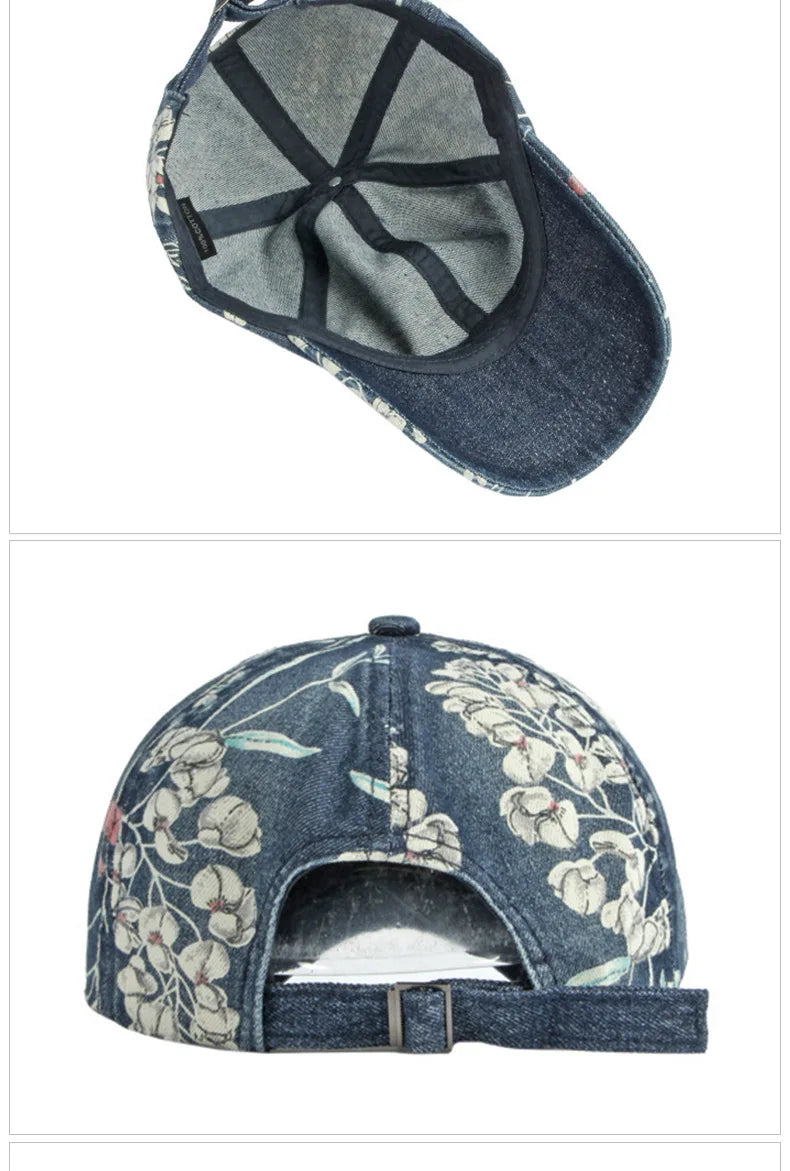 35 Designs of Boho Washed Denim Baseball Caps