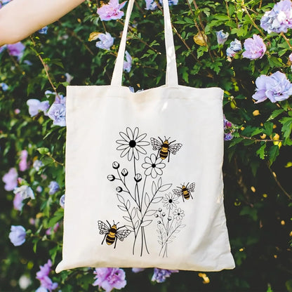 Canvas Book Themed Tote Bag Shoulder Bags. ALSO MAKES A GREAT GIFT BAG--WHY USE PAPER????