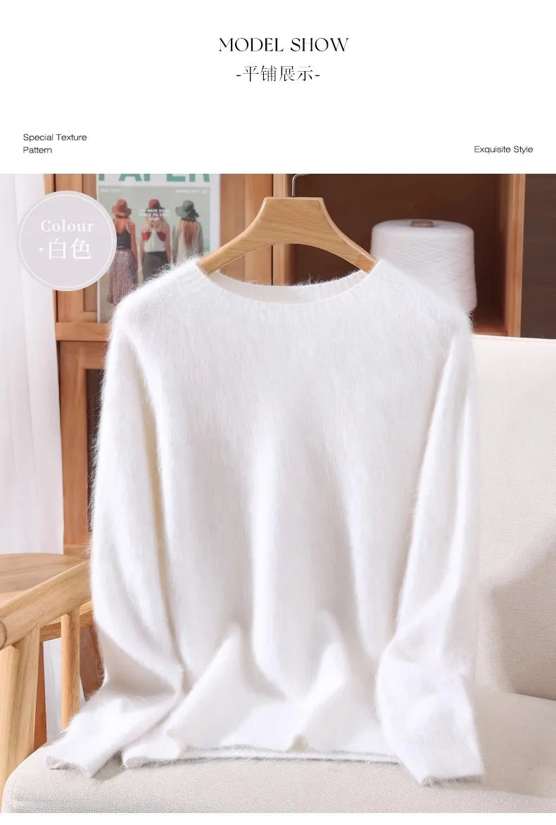 Basic Soft Knit Pullover Sweater, Round Neck, Long Sleeve, 12 colors with some sizes to 3XL