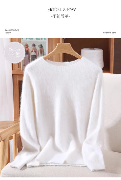 Basic Soft Knit Pullover Sweater, Round Neck, Long Sleeve, 12 colors with some sizes to 3XL