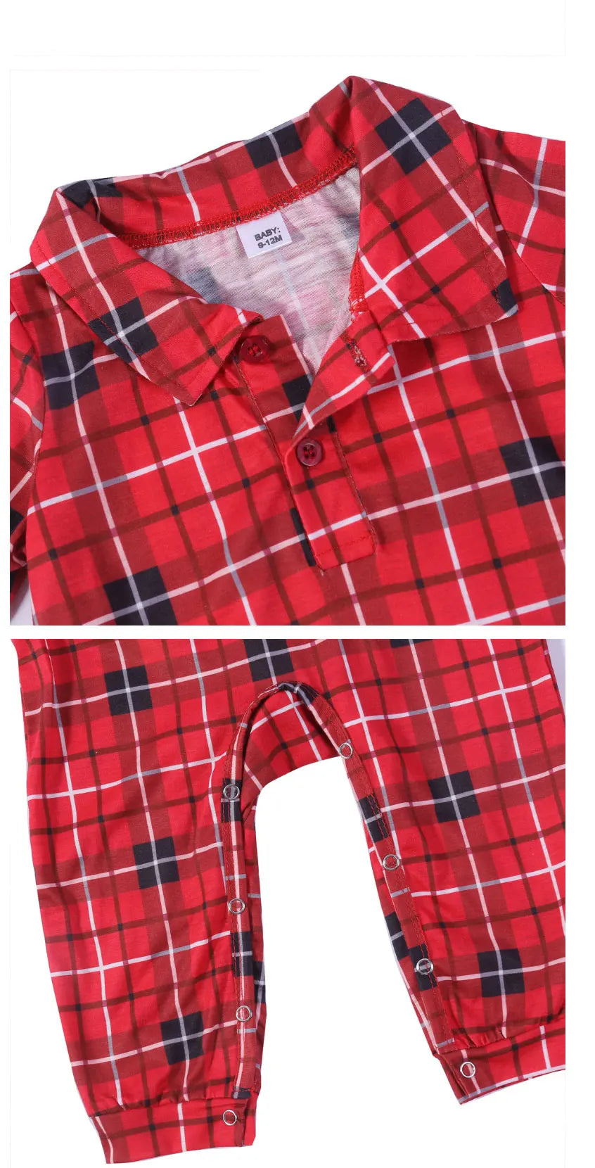 Family Christmas Pajamas Matching Sets Adult And Kids Red Plaid Button Shirts Tops+Pants Baby Romper Dog Pajamas too!!