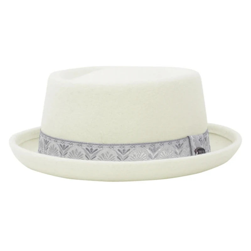100% Wool Pork Pie Fedora Hat for Women and Men