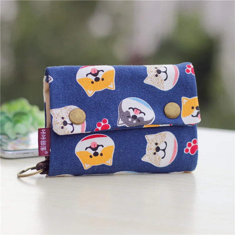 Canvas Cartoon Cat Dog Printed small handbag Various other designs available