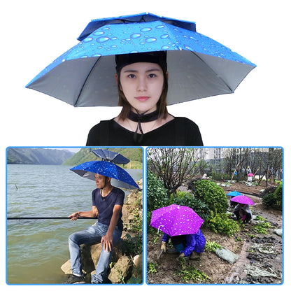 Portable Rain/UV Blocker for ballgames, fishing, and rain. Umbrella Hat