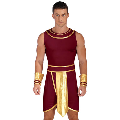 Ancient Egyptian Prince Halloween Costume. Robe with Cuffs