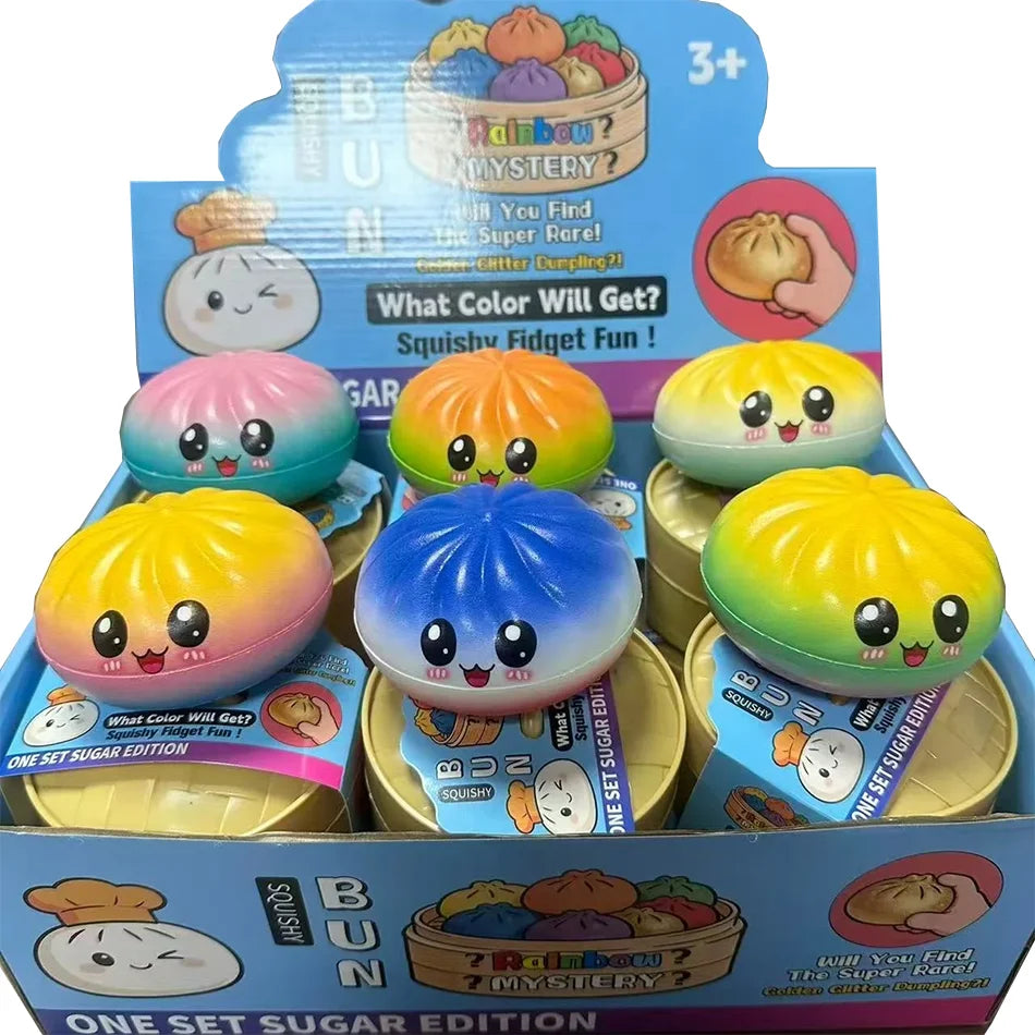 Colorful Simulated Dumpling Squishies Stress Reliever Toy