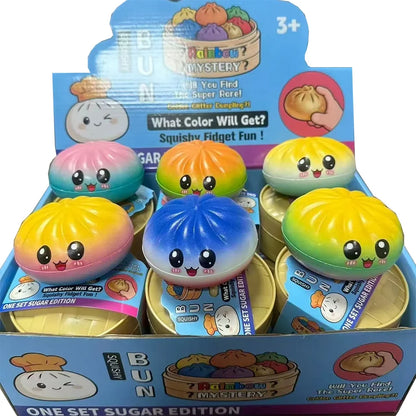 Colorful Simulated Dumpling Squishies Stress Reliever Toy