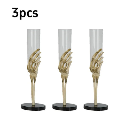 Retro Goblet  Skeleton Hand Arm Plastic Champagne Flutes Halloween Party Bar Accessories