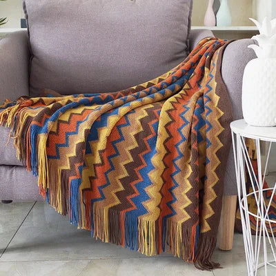 Boho Blankets with Aztec Baja Blanket Designs, Ethnic Sofa Cover