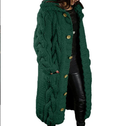 Cable Knit Turn Down Collar Cardigan in 9 Colors