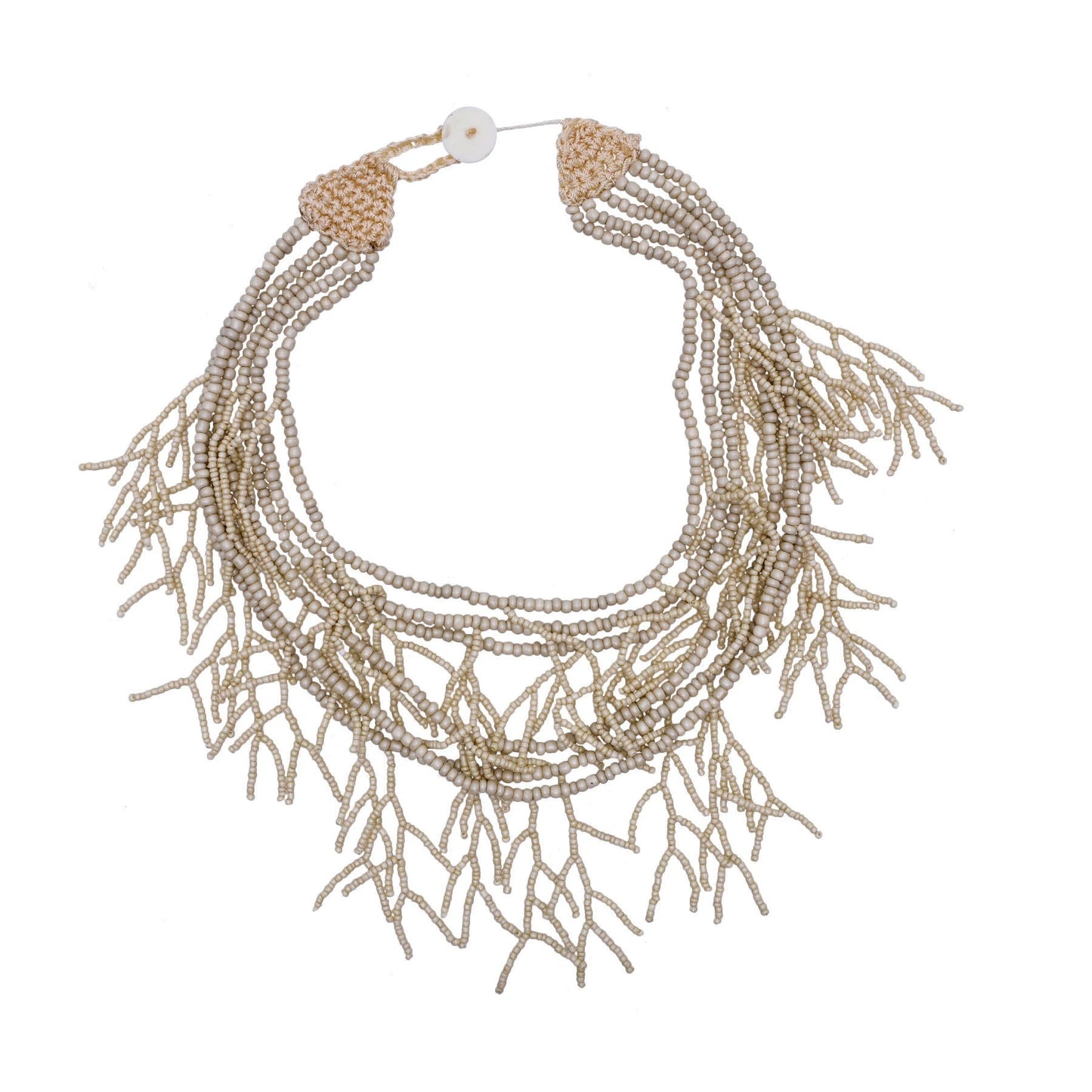 Multicolor South African Tribal Bib Collar Overlay