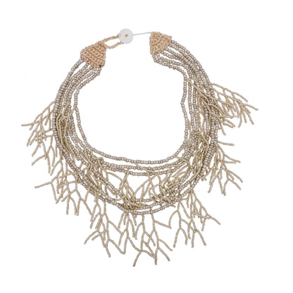 Multicolor South African Tribal Bib Collar Overlay