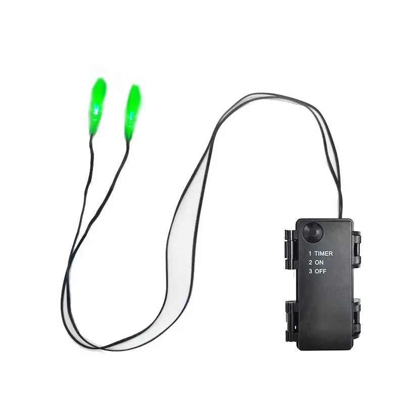 Halloween LED Glowing Skeleton Eyes with Timer, Light Up Props