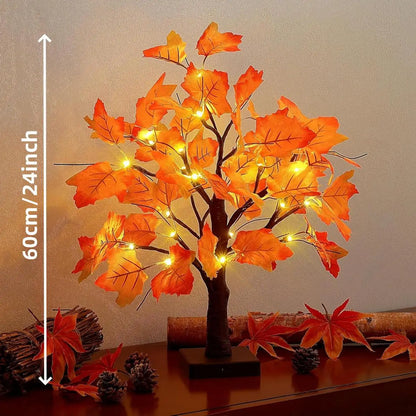 1pc 24 inch LED Artificial Black Birch Tree Light, DIY Branches, Table Lamp For Fall