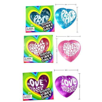 Heart-Shaped Squishy Toy, Soft and Comfortable to the Touch, Quick to Bounce Back, Cute and Compact, Portable Palm-Sized Toy. Size: 6.5Cm*6Cm