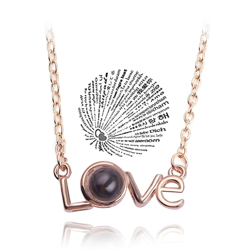 100 Languages I Love You Projection Pendant. In 33 different designs