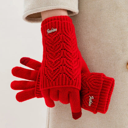 Hand Warmer Winter, Screen Touch Gloves, Hand and Arm Crochet, Faux Wool, Optional Finger Warmer Gloves