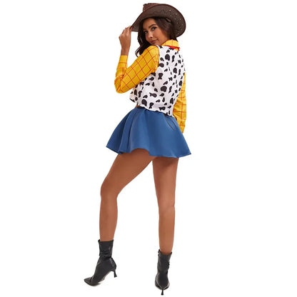 Halloween Woody Costume Matching Couple Cosplay Woody the Sheriff and Girl Friend