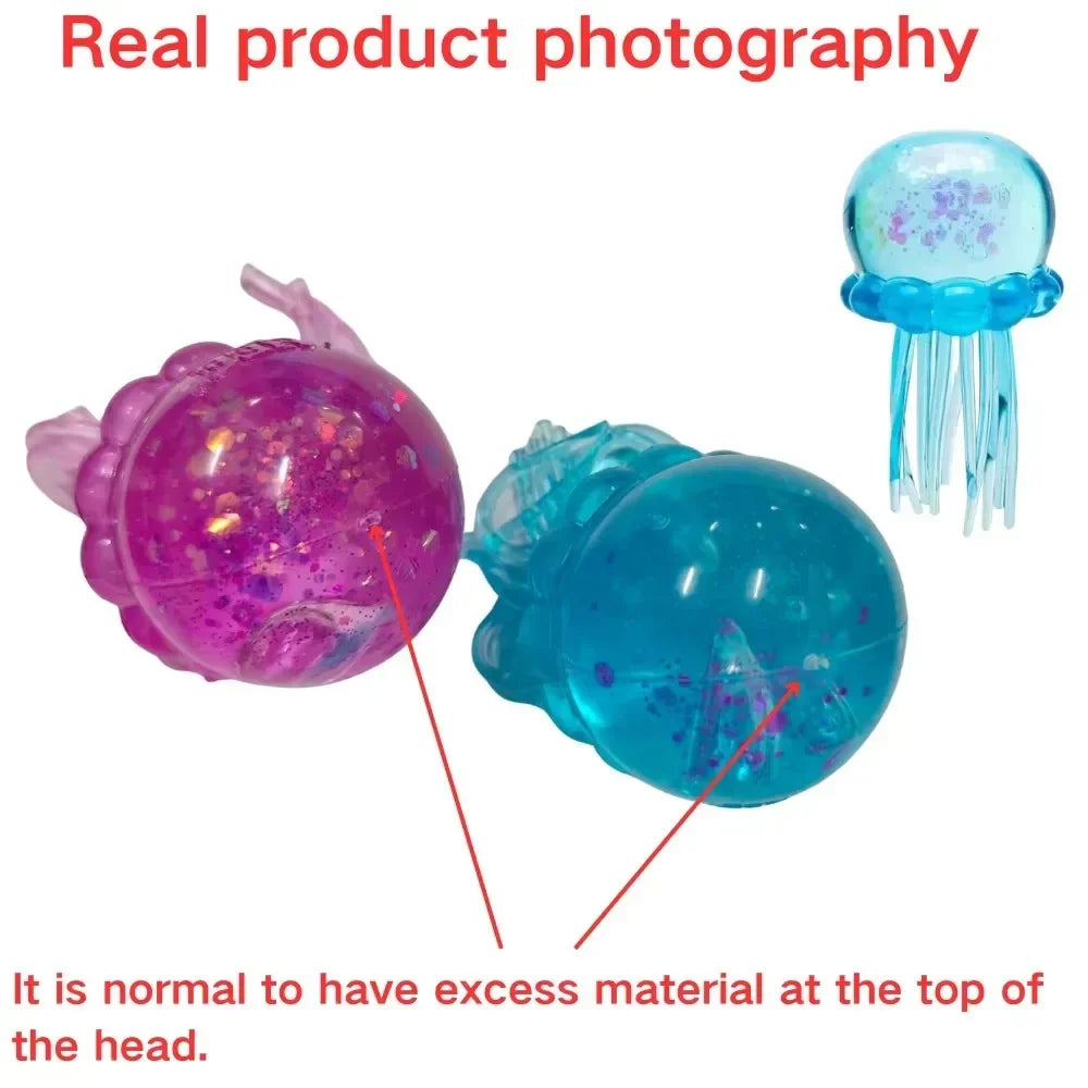 Nee Doh Jellyfish  Squishy Fidget Toy, Water Sensory Soft Jelly Squeeze, Stress Relief  and Hand Exerciser