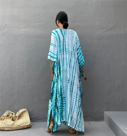 Beautiful Plus Size Women Casual Caftan Dress Swimwear or Casual or Lounging wear