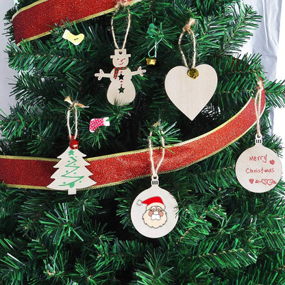 DIY Wooden Christmas Ornaments to Paint, Blank Wood Cutouts