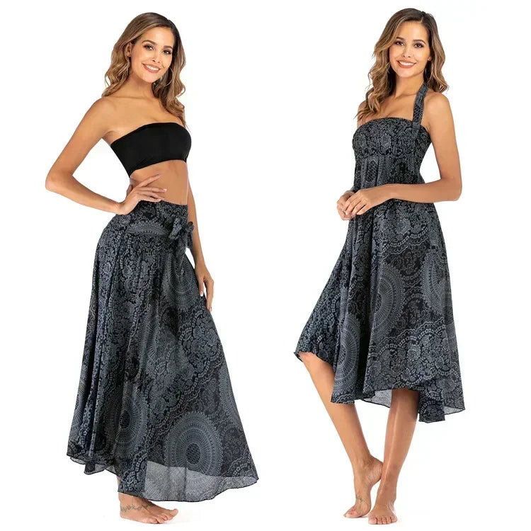 34 Different Designs of this Long Boho Bottom Lifts to Top Skirt, Vintage, Casual. 34 Different Designs