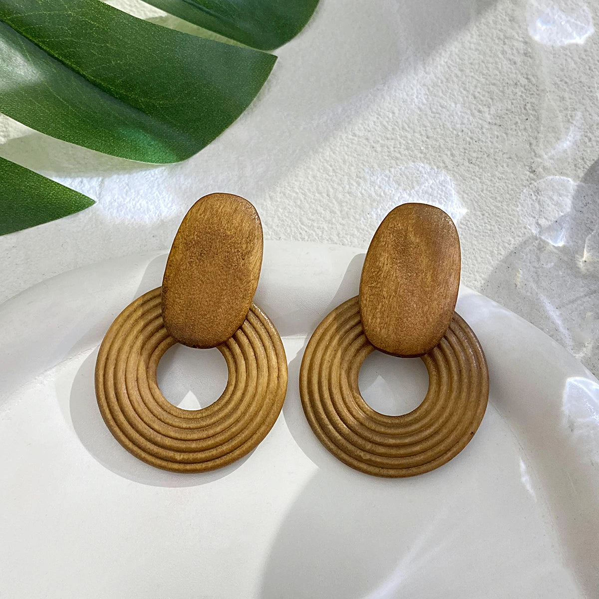 Handmade Wooden Drop Earrings