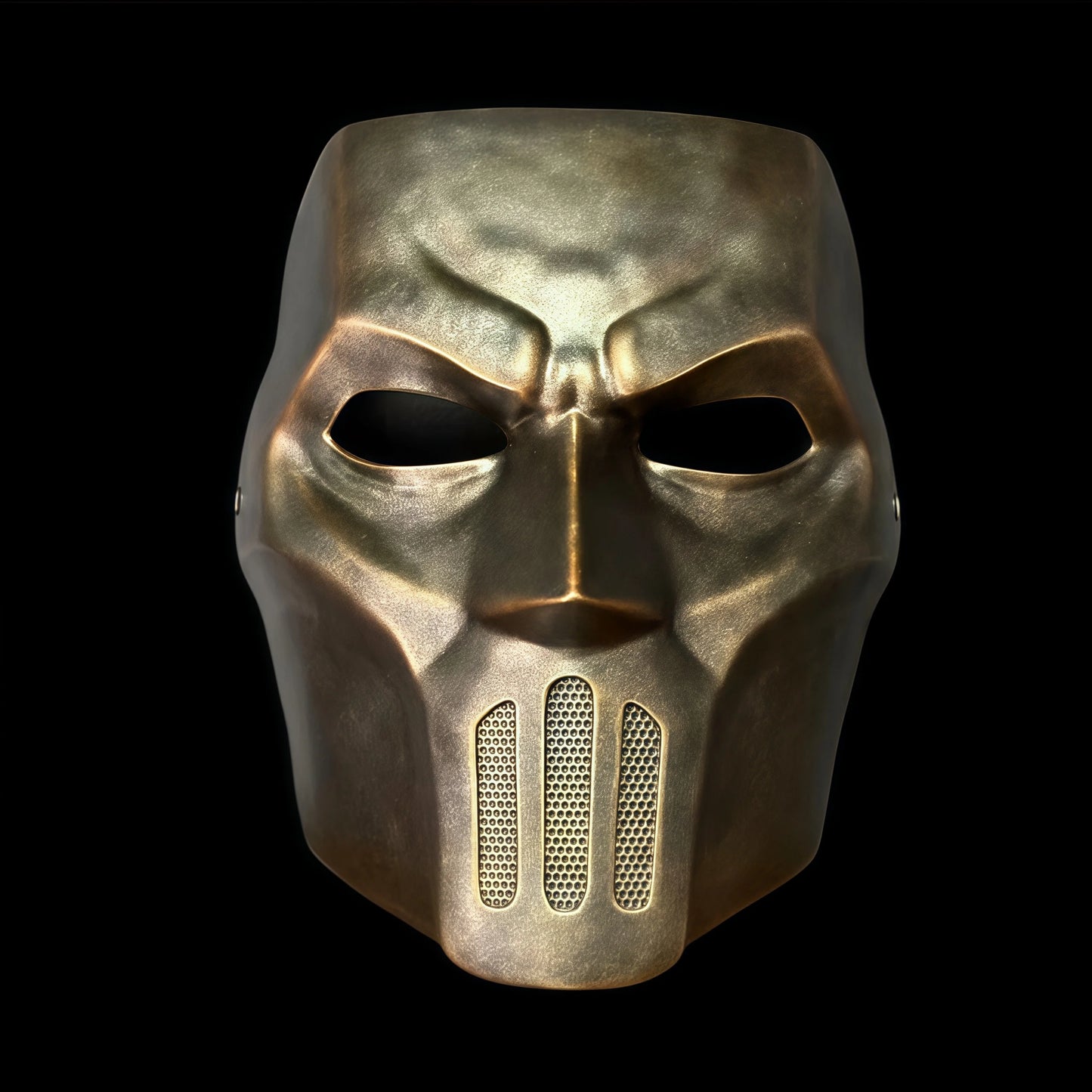 Handmade Resin Crafted Halloween Mask. In Bronze and Puter Colors